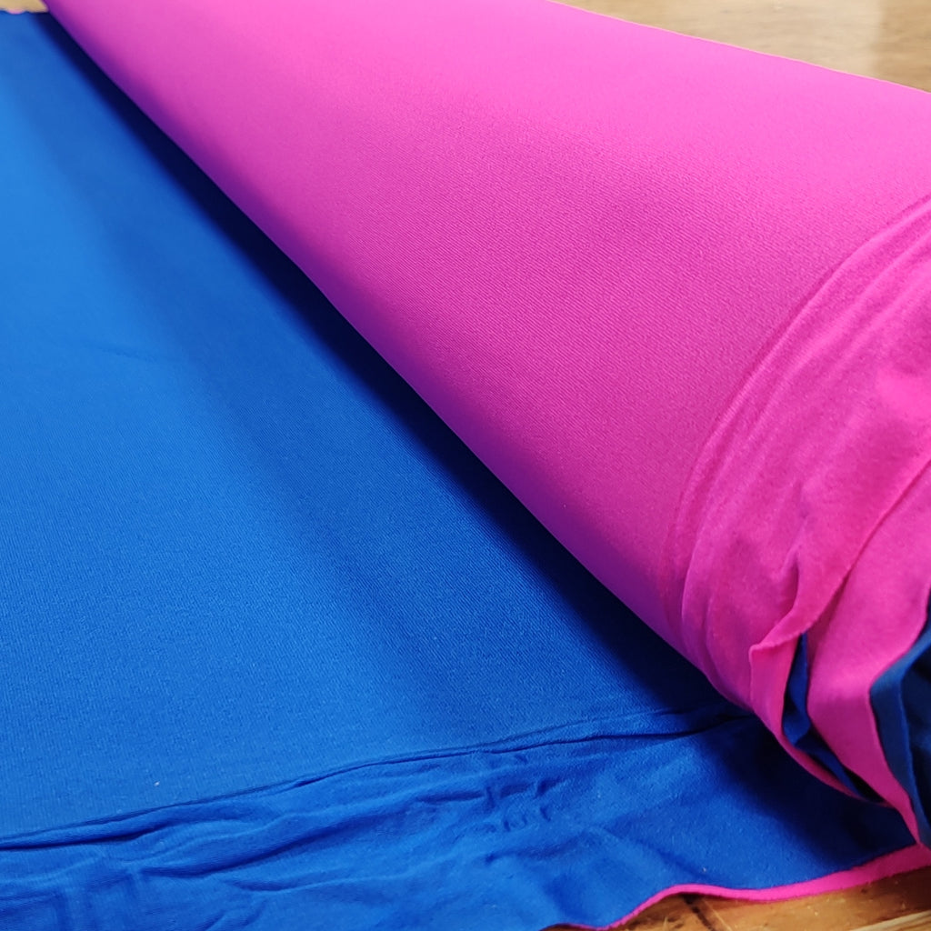 Clearance neoprene with pink and blue polyester jersey